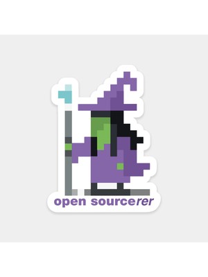 Pixel  Yazılımcı Büyücü Sticker