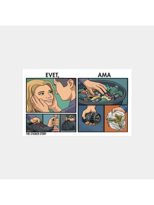 Evet Ama 0987 Sticker