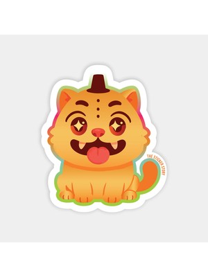 Renkli Kedi Sticker