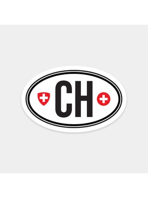 Isviçre Ch Sticker