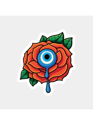Ağlayan Nazarlı Gül Sticker