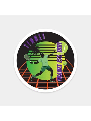 Retro Tenis Fransa Sticker