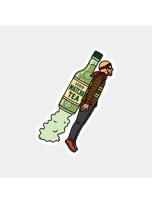 Buzlu Macha ve Roket Sticker