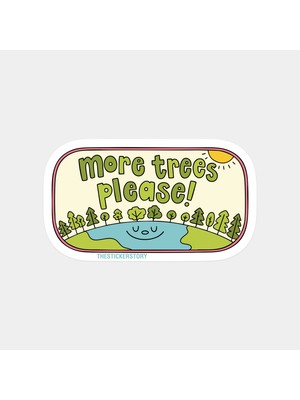 Daha Fazla Ağaç Lütfen Sticker