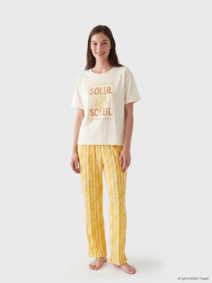 Lcw Dream Sarı Pijama Takımı