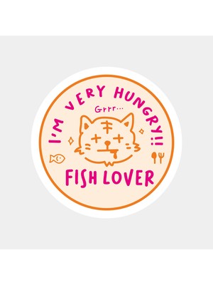 Balık Seven Kedi Sticker