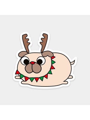 Noel Pug Sticker