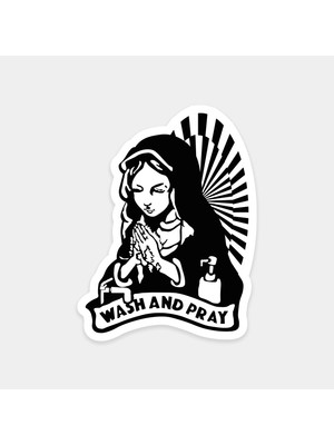 Yıka ve Dua Et Rahibe Sticker