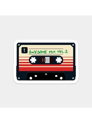 Awesome Mix Kaset Sticker