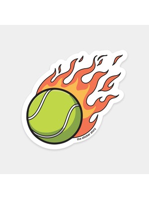 Alevli Tenis Topu Sticker