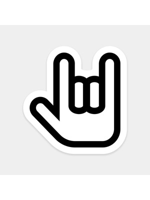 Rockçı Işareti Sticker