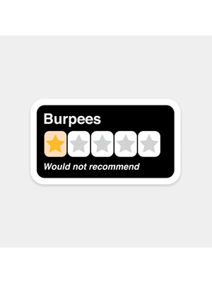 Burpees 1 Yıldızlı Kâbus Sticker