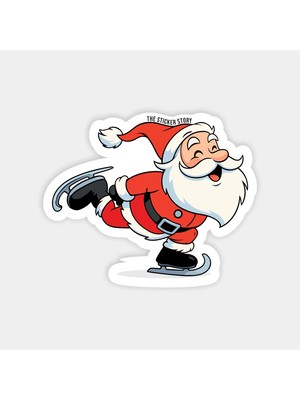 Buz Patenci Yılbaşı Sticker