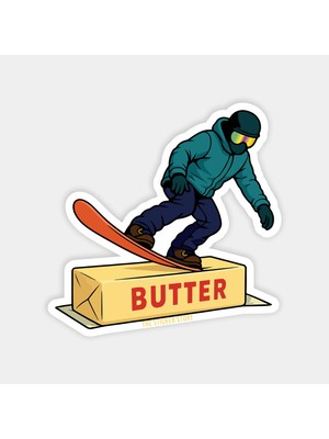 Tereyağ Kayakçı Sticker