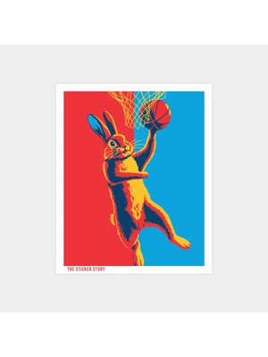 Basketçi Tavşan Sticker