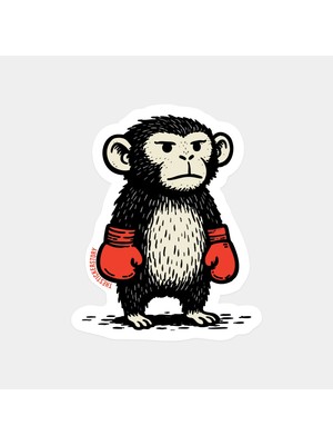 Boksor Maymun Sticker
