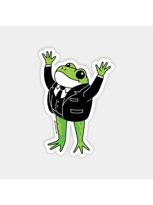 Iş Adamı Kurbağa Sticker