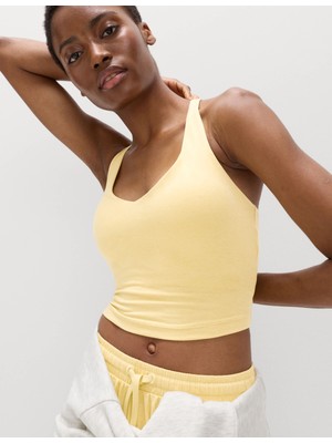 Marks & Spencer Supersoft Yuvarlak Yaka Crop Üst
