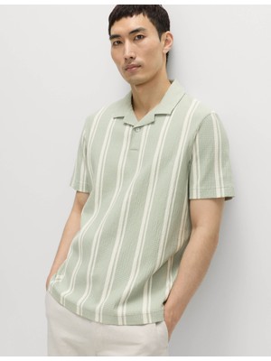 Marks & Spencer Çizgili Polo Yaka Üst