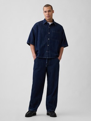 Gap Erkek Koyu Mavi Extra Baggy Easy Jean Pantolon