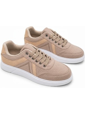 Black Flex Erkek Kanvas Casual Ayakkabı  Bej 40-44