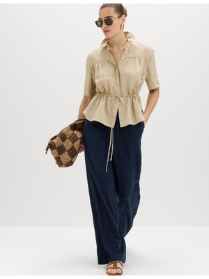 Marks & Spencer Keten Karışımlı Pantolon
