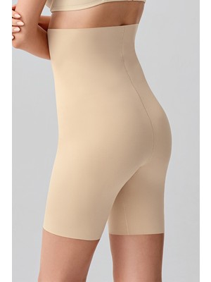NEWBRA LINGERIE Kadın Lazer Kesim Toparlayıcı Ultra Yüksek Bel Şortlu Korse - Ten