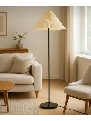 Burenze Modern Tasarım Umbrella Abajur Ayaklı Lambader Siyah
