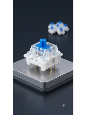 Hibra Print Blue Switch Mekanik Tuşlu Clicker Anahtarlık 3D Yazıcı Klavye Için 50 Adet