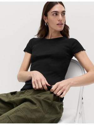 Marks & Spencer Pamuklu Ribana T-Shirt