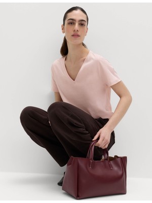 Marks & Spencer Pamuklu V Yaka T-Shirt