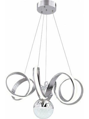 Gusto Lighting Samira Modern LED Krom Sarkıt Avize,3 Renk Yanabilen Modern Avize,salon LED Avize