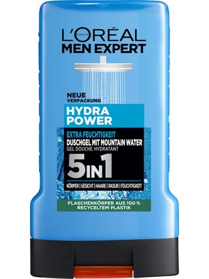 L'Oréal Paris Men Expert L'oreal Paris Men Expert Duş Jeli ve Şampuanı, Vücut, Saç ve Yüz Temizliği Için, Karbon Içerikli Uzun Süreli Ferahlık Sağlaya