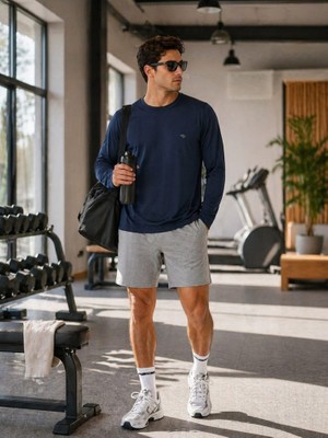 Crosstime  Erkek Lacivert Spor Sweatshirt
