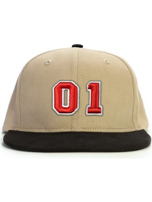 PataCute 01 Numara Kabartmalı Snapback Şapka
