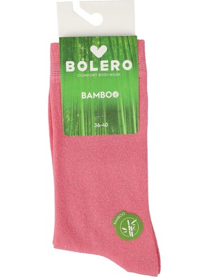 Bolero Kadın Dikişsiz Bambu Çorap Pembe
