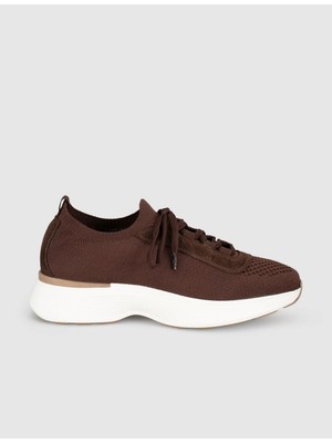 Cabani Kahverengi Triko Kadın Sneaker Ayakkabı