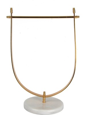Miarik Design Beyaz Mermer El Havluluk - Gold Renk