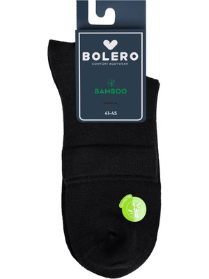 Bolero Erkek Premium Dikişsiz Bambu Kısa Konç Çorap Siyah