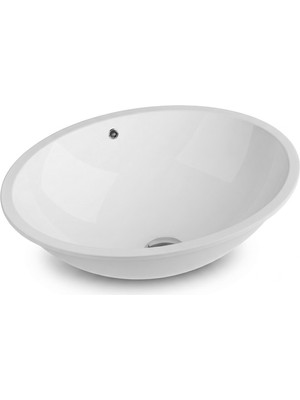 Quarter Bath Tezgah Altı Lavabo 54X44 cm – Gömme Lavabo – Parlak Beyaz Seramik | 70SP25054