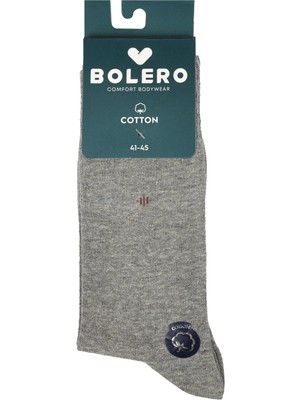 Bolero Erkek Dikişsiz Pamuk Çorap Simetri Desen Gri