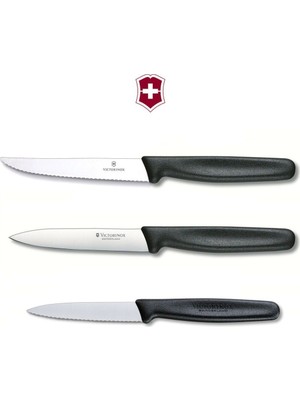 Victorinox Swiss Mutfak Bıçağı Seti 3 Farklı Boy 3 Parça Keskin Bıçaklar ile Pratik Kullanım