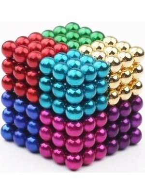 Nts Renkli Manyetik Mıknatıs Toplar 5 mm 216 Adet Neocube Neo Cube Küp Neodymium