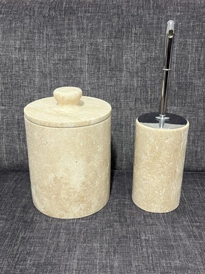Miarik Design Traverten Mermer Banyo Seti 2'li