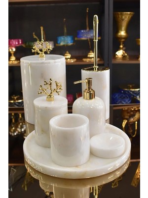 Miarik Design Premium Mermer 7 Li Set Banyo Takımı.