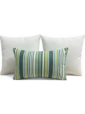 Elanora Home Indoor Outdoor Kırlent,güneşe Dayanıklı Balkon Bahçe Marin Kırlent Kılıfı 3’lü Set