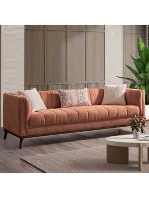İyena Home Living Floransa 3'lü Koltuk Kiremit