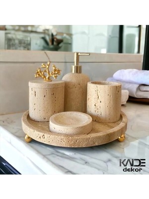 Miarik Design 5'li Mermer Banyo Seti