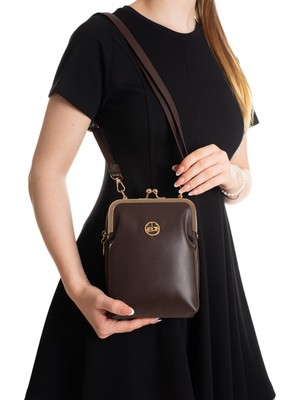 Newish Kadın Siyah Çapraz Klipsli Şık Moda Omuz Çantası - NEW383