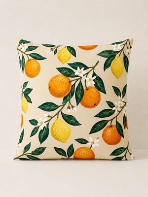 Pikko Home Akdeniz Esintisi Dijital Baskı Polyester Kırlent Kılıfı(Kr)